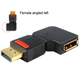 Delock Adapter DisplayPort male > DisplayPort female angled left