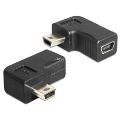 Delock Adapter USB-B mini 5 pin male / female 90°angled