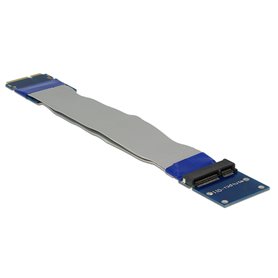 Delock Extension Mini PCI Express / mSATA male > slot riser card with flexible cable 13 cm