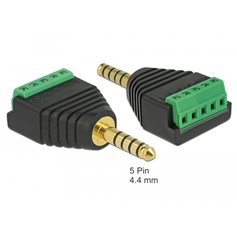 Delock Adapter Stereo jack male 4.4 mm to Terminal Block 5 pin