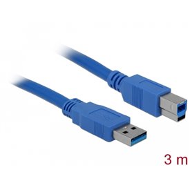 Delock Cable USB 3.0 type-A male  USB 3.0 type-B male 3 m blue