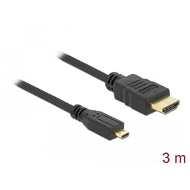Delock Cable High Speed HDMI with Ethernet A/D male/male 3m