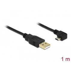 Delock Cable USB-A male  USB micro-B male angled 90° left / right