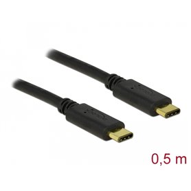 Delock USB 2.0 cable Type-C to Type-C 0.5 m 3 A