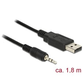 Delock Converter USB 2.0 male  TTL 2.5 mm 3 pin stereo jack male 1.8 m (3.3 V )