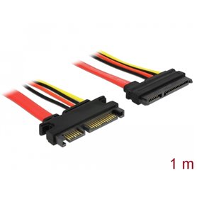 Delock Extension cable SATA 6 Gb/s 22 pin plug  SATA 22 pin receptacle (5 V + 12 V) 100 cm