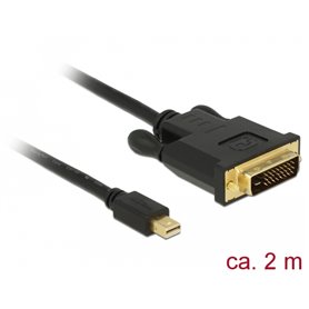 Delock Cable mini DisplayPort 1.1 male  DVI 24+1 male 2 m
