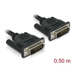 Delock Cable DVI 24+1 male  DVI 24+1 male 0.5 m black