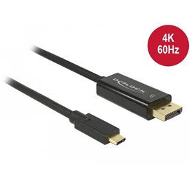 Delock Cable USB Type-C™ male  DisplayPort male (DP Alt Mode) 4K 60 Hz 3 m black