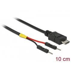 Delock USB Power Cable Micro-B to 2 x pin header male separate power 10 cm