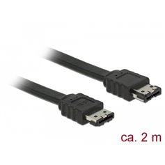 Delock Cable eSATA 3 Gb/s receptacle  eSATA receptacle 2 m black