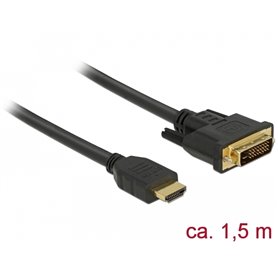 Delock HDMI to DVI 24+1 cable bidirectional 1.5 m