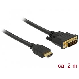Delock HDMI to DVI 24+1 cable bidirectional 2 m