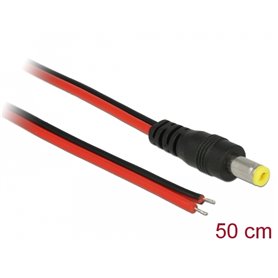 Delock Cable DC 5.5 x 2.1 mm male to open wire ends 50 cm