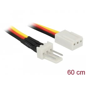 Delock Fan Power Cable 3 pin male to 3 pin female 60 cm