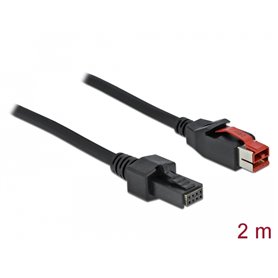 Delock PoweredUSB cable male 24 V to 2 x 4 pin male 2 m for POS printers and terminals
