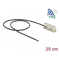Delock WLAN 802.11 ac/ax/a/h/b/g/n Antenna MHF® 4L plug 1.6 dBi 25 cm PIFA internal