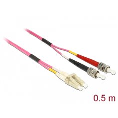Delock Cable Optical Fibre LC to ST Multi-mode OM4 0.5 m