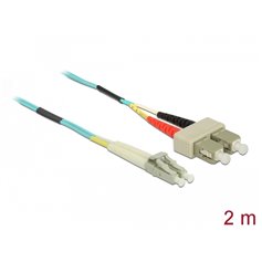 Delock Cable Optical Fibre LC to SC Multi-mode OM3 2 m