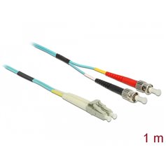 Delock Cable Optical Fibre LC to ST Multi-mode OM3 1 m