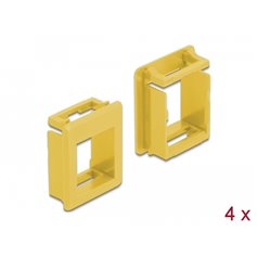 Delock Keystone Holder for cases 4 pieces yellow