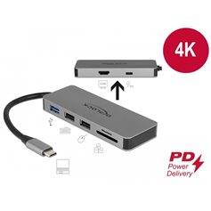 Delock USB Type-C™ Docking Station for Mobile Devices 4K - HDMI / Hub / SD / PD 2.0