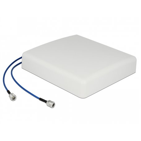 Delock LTE MIMO Antenna 2 x N jack 8 dBi directional with connection cable RG-402 37 cm outdoor beige