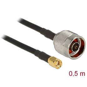 Delock Antenna Cable N Plug > RP-SMA Plug CFD200 0.5 m Low Loss