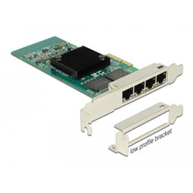 Delock PCI Express x4 Card 4 x RJ45 Gigabit LAN i350