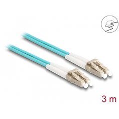 Delock Fiber Optical Cable with metal armouring LC Duplex to LC Duplex Multi-mode OM3 3 m