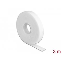 Delock Velcro tape on roll L 3 m x W 13 mm white