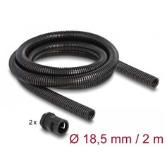 Delock Cable protection sleeve 2 m x 18.5 mm with PG13.5 conduit fitting set black