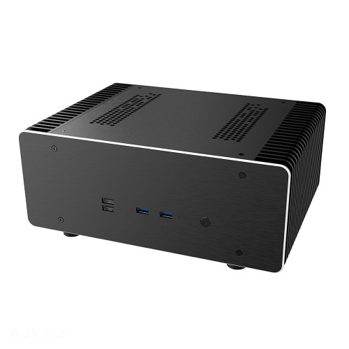 Case fanless Akasa Maxwell Pro Plus Mini-ITX per Intel e Amd fino a 65W TDP, LGA1700 ready