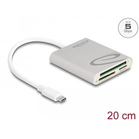 Delock Card Reader USB Type-C™ for Compact Flash, SD or Micro SD memory cards