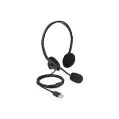 Delock USB Stereo Headset with Volume Control for PC and Laptop - Ultra Lightweight