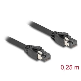 Delock RJ45 Network Cable Cat.8.1 S/FTP 25 cm up to 40 Gbps black