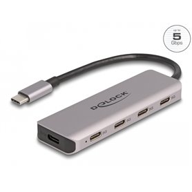 Delock USB 5 Gbps 4 Port USB Type-C™ Hub with USB Type-C™ connector