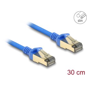 Delock RJ45 Network Cable Cat.8.1 F/FTP Slim 0.3 m blue